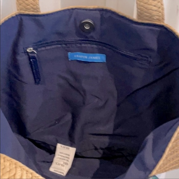 Draper James straw bag with detachable floral scarf NWT - Picture 3 of 3